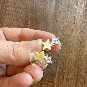 Kendra Scott Gold and Silver Star Stud Earrings